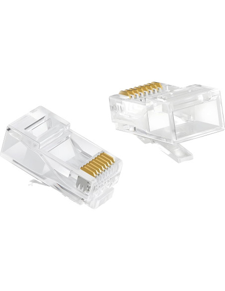 Conectores Modulares RJ45 Delcast 100pcs CAT5E 8P8C