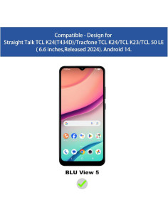 Funda Ailiber Doble Capa para TCL K23/K24/50 LE - Rojo 2