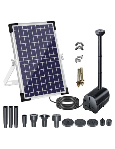 Bomba de Agua Solar 10W Lewisia con Cabezas Intercambiables