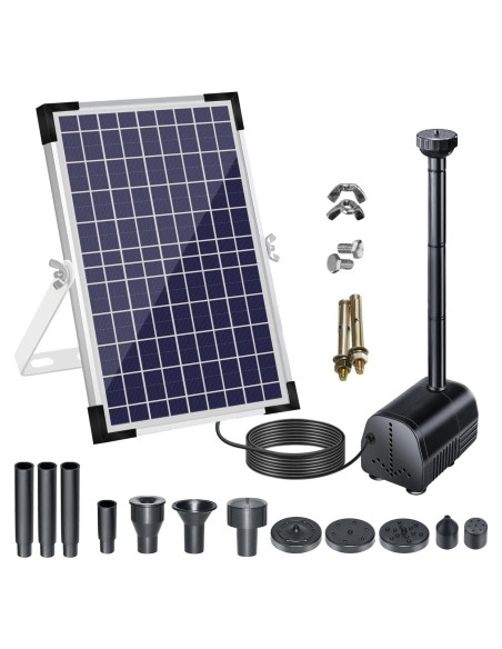 Bomba de Agua Solar 10W Lewisia con Cabezas Intercambiables