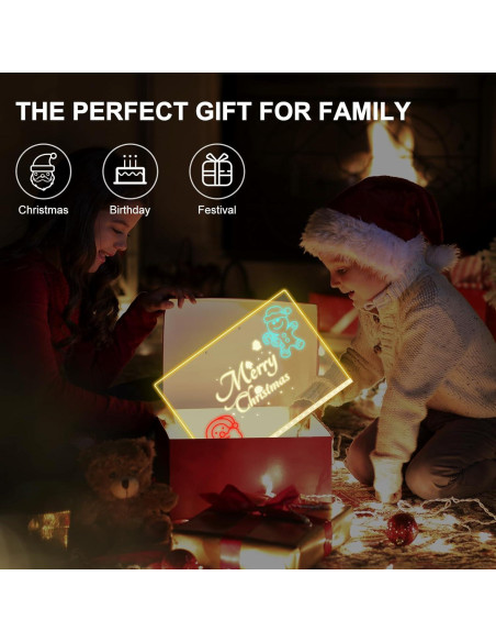 Tablero de Notas LED Eascor 35.1x25.4cm 4 Modos 7 Colores