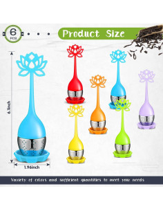 Juego de 6 Infusores de Té Silicona Remerry Multicolor 2