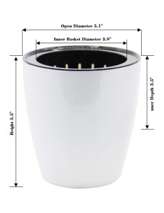 Maceta Autorriego SAND MINE Blanca Pack de 6 - 13 cm 2