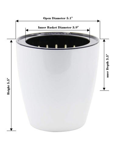 Maceta Autorriego SAND MINE Blanca Pack de 6 - 13 cm