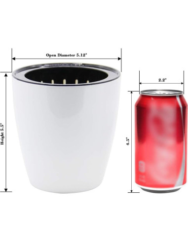 Maceta Autorriego SAND MINE Blanca Pack de 6 - 13 cm