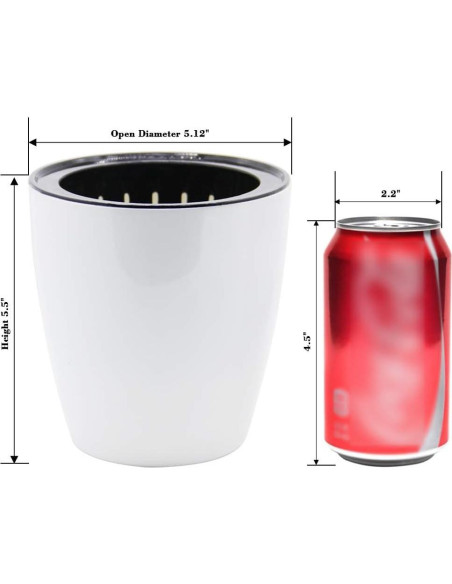 Maceta Autorriego SAND MINE Blanca Pack de 6 - 13 cm