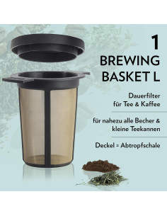 Canasta de Infusión de Café y Té Finum Grande Acero Inoxidable 2