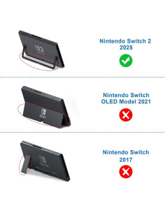 Funda Dura FINTIE para Nintendo Switch 2 (2025) Gris 2