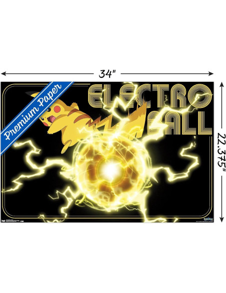 Póster de Pared Pikachu Trends International 56.83x86.36cm