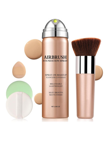 Base de Maquillaje Airbrush LZXLUKGIR 02 Beige Hidratante