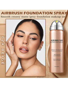 Base de Maquillaje Airbrush LZXLUKGIR 02 Beige Hidratante 2