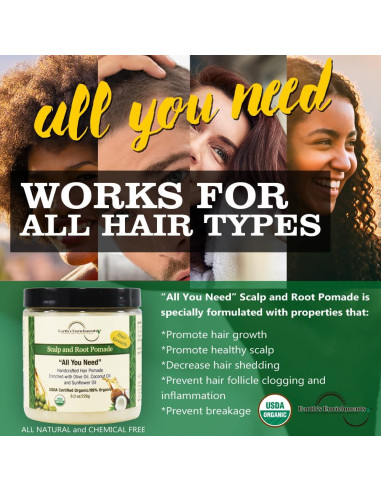 Pomada Orgánica para el Crecimiento del Cabello Earth's Enrichments 226g