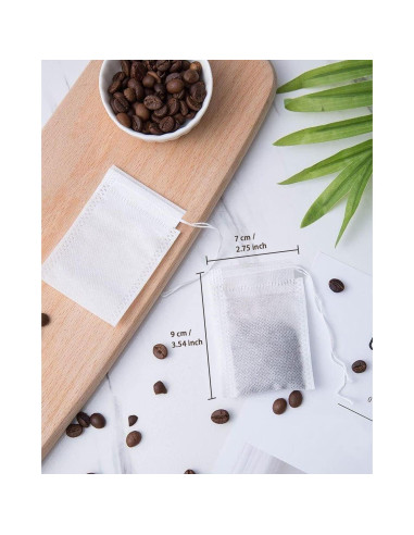 200 Bolsas de Té Desechables Lannso con Cucharita Gratis