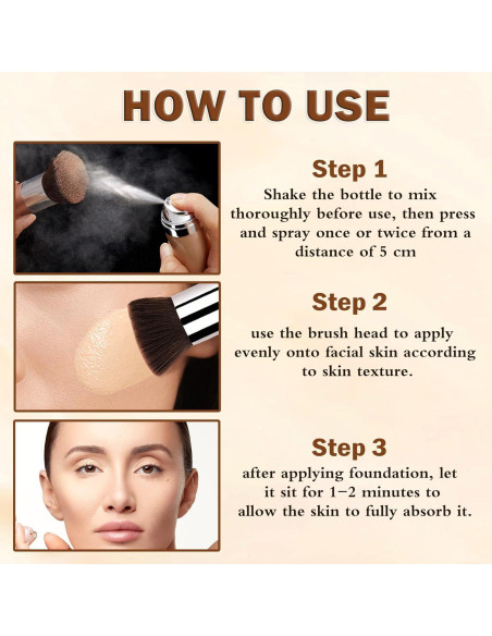 Base de Maquillaje Airbrush LZXLUKGIR 02 Beige Hidratante