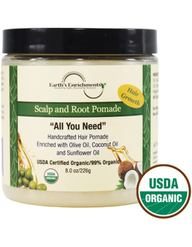 Pomada Orgánica para el Crecimiento del Cabello Earth's Enrichments 226g