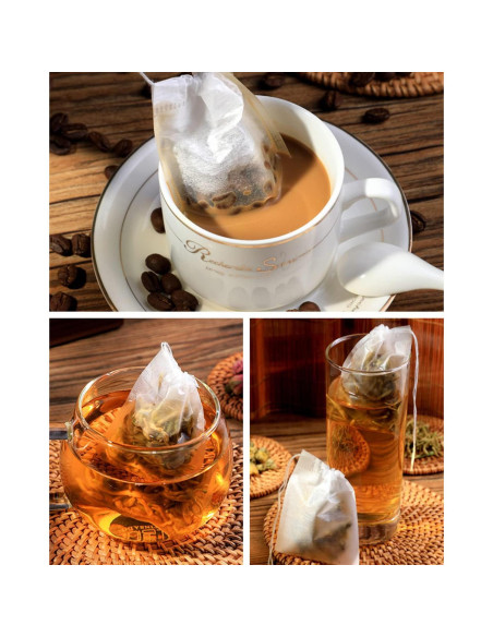 200 Bolsas de Té Desechables Lannso con Cucharita Gratis