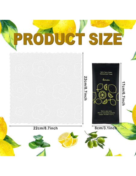 Toallitas Húmedas de Algodón Twoworld 200 Unidades Aroma Limón