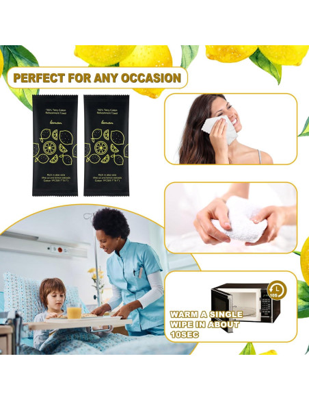 Toallitas Húmedas de Algodón Twoworld 200 Unidades Aroma Limón