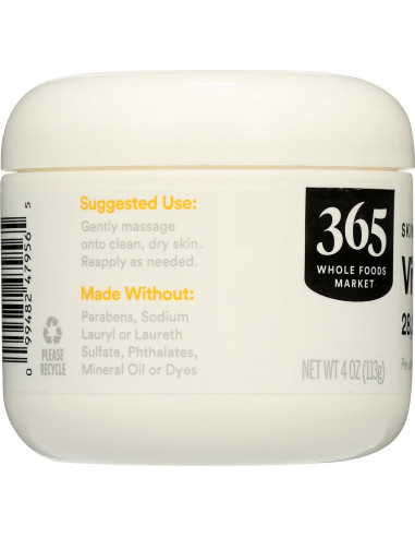Crema de Vitamina E 365 Whole Foods 28,000 UI 113g Hidratante