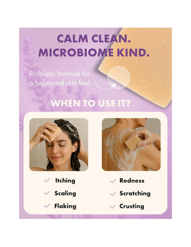 Jabón Natural Probiotico Massey - Lavanda - 3 Barras de 113g