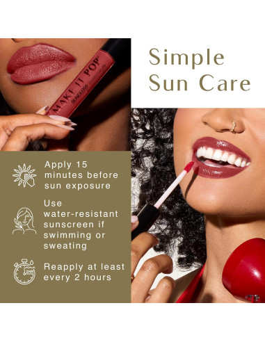 Brillo Solar Make It Pop SPF 50 - 4 Tonos Hidratantes Labiales