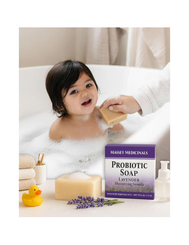 Jabón Natural Probiotico Massey - Lavanda - 3 Barras de 113g
