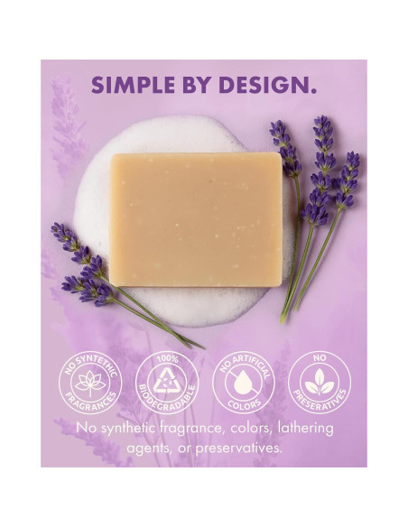 Jabón Natural Probiotico Massey - Lavanda - 3 Barras de 113g