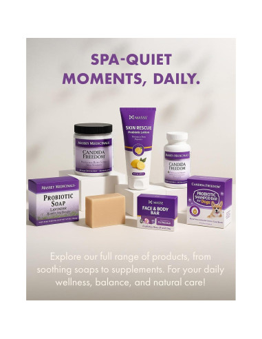 Jabón Natural Probiotico Massey - Lavanda - 3 Barras de 113g