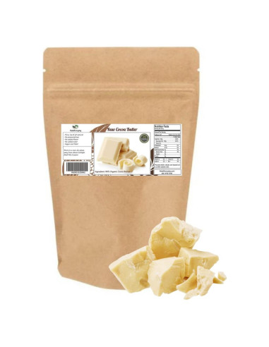 Manteca de Cacao Ecuatoriana HalalEveryday 453g Pura y Cruda