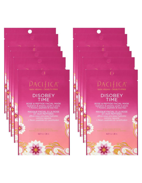 Mascarilla Facial Disobey Time Pacifica 12-Pack Hidratante