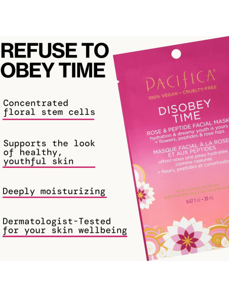 Mascarilla Facial Disobey Time Pacifica 12-Pack Hidratante