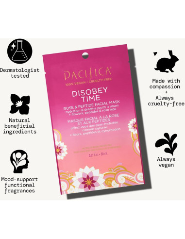 Mascarilla Facial Disobey Time Pacifica 12-Pack Hidratante