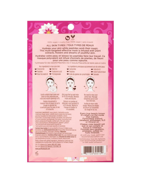 Mascarilla Facial Disobey Time Pacifica 12-Pack Hidratante