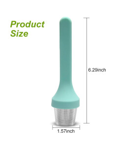 Infusor de Té Fenshine de Acero Inoxidable y Silicona 15.95 cm 2