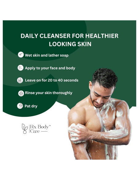 Jabón en Barra RX Body Care 113 g - Aceite de Árbol de Té Antifúngico