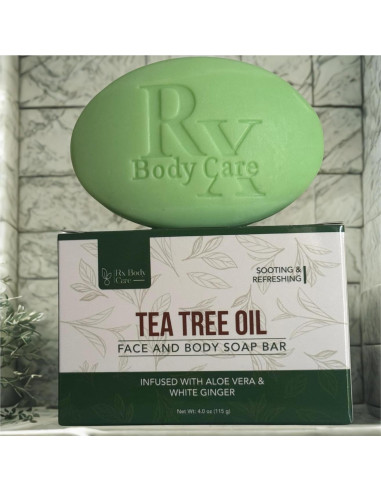 Jabón en Barra RX Body Care 113 g - Aceite de Árbol de Té Antifúngico
