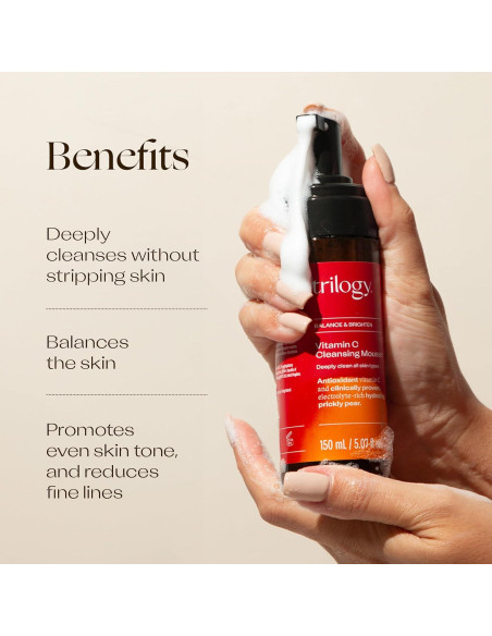 Mousse Limpiadora Facial Trilogy Vitamina C 150ml Antioxidante