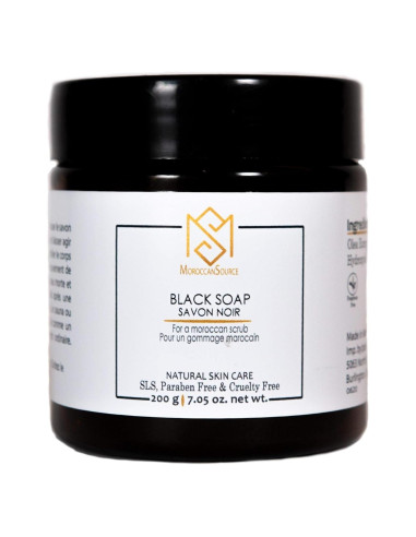 Jabón Negro Marroquí MoroccanSource 200g - Cuidado Natural Piel