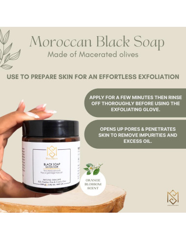 Jabón Negro Marroquí MoroccanSource 200g - Cuidado Natural Piel