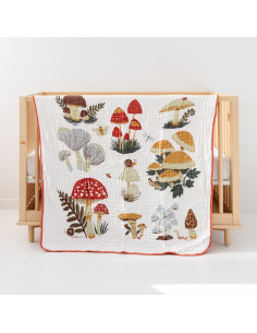 Colcha Reversible Clementine Kids 100% Algodón Hongo 119x119 cm 2