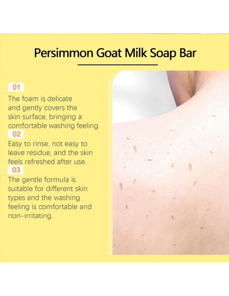 Jabón Natural de Persimón Japonés YUJIEEYAYD para Cara y Cuerpo