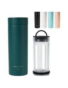 Taza Infusora de Té Firebelly Tea 0.47L Acero Inoxidable Bosque