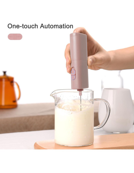 Espumador de Leche Eléctrico ELMWAY KJBQ-12 Rosa para Café