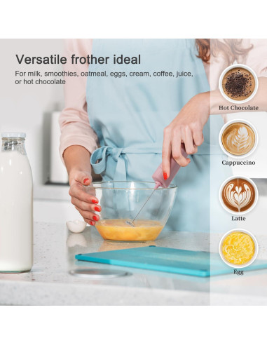 Espumador de Leche Eléctrico ELMWAY KJBQ-12 Rosa para Café