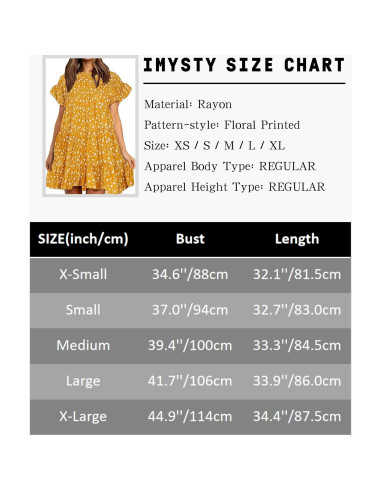 Vestido Mini Suelto Imysty Floral Bohemio para Mujeres