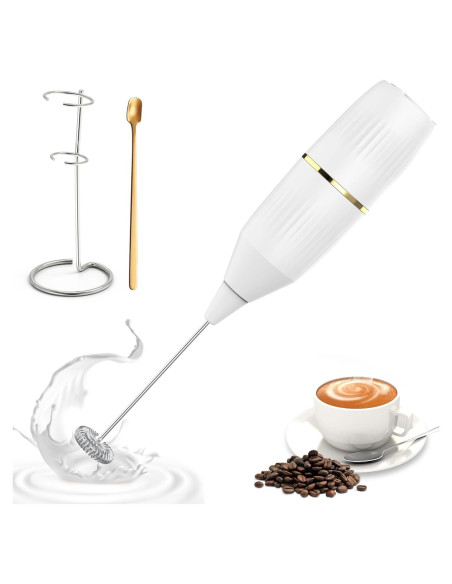 Batidor de Leche HOMEXUP 14,000 RPM Blanco con Soporte