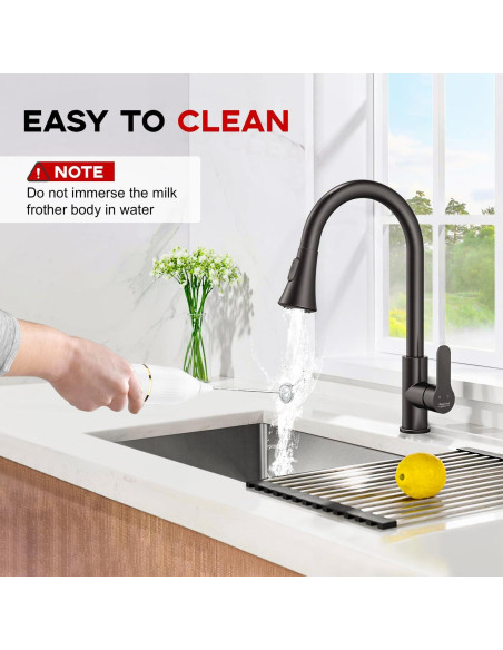 Batidor de Leche HOMEXUP 14,000 RPM Blanco con Soporte