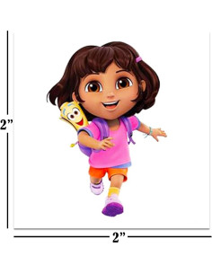 Paquete de 70 Tatuajes Temporales Dora la Exploradora 2x2cm 2