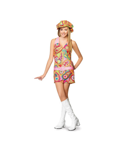 Disfraz Hippie Groovy Leg Avenue para Niñas 13+ Talla S/M