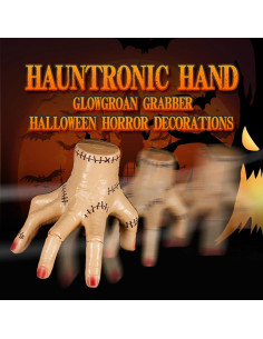 Mano Falsa de Addams con Luz Musical - Cosplay Espeluznante 2